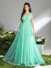 Chain Detail Ethereal Tulle A-Line Dress